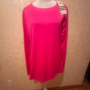 Adidas Women's Vibrant Pink Long Sleeve Tee